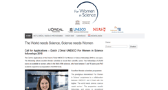 Desktop Screenshot of forwomeninscience.nl