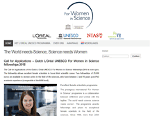 Tablet Screenshot of forwomeninscience.nl